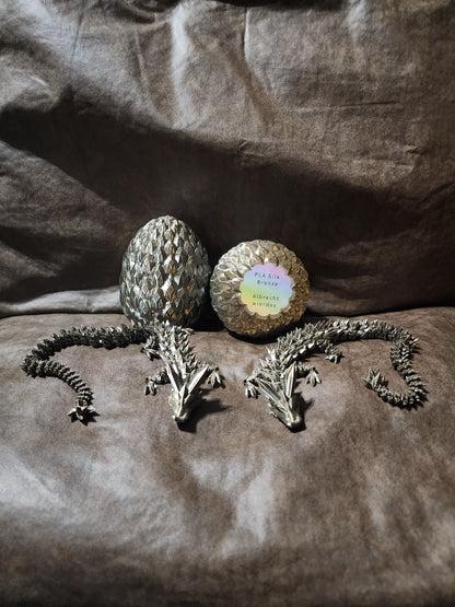 Medium size crystal dragon and egg