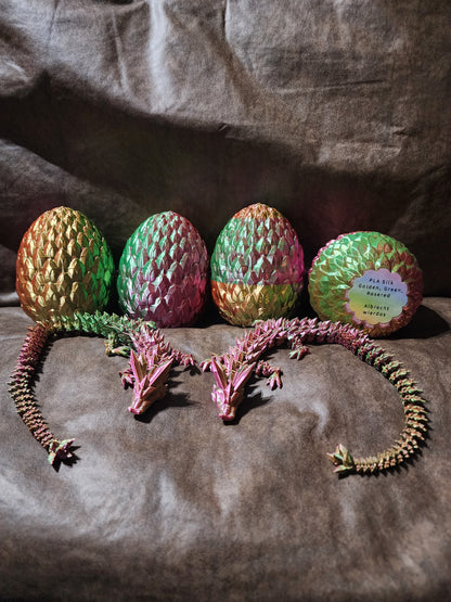 Medium size crystal dragon and egg