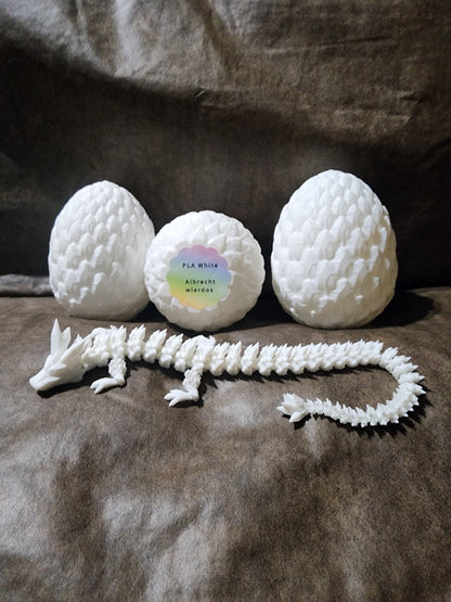 Medium size crystal dragon and egg